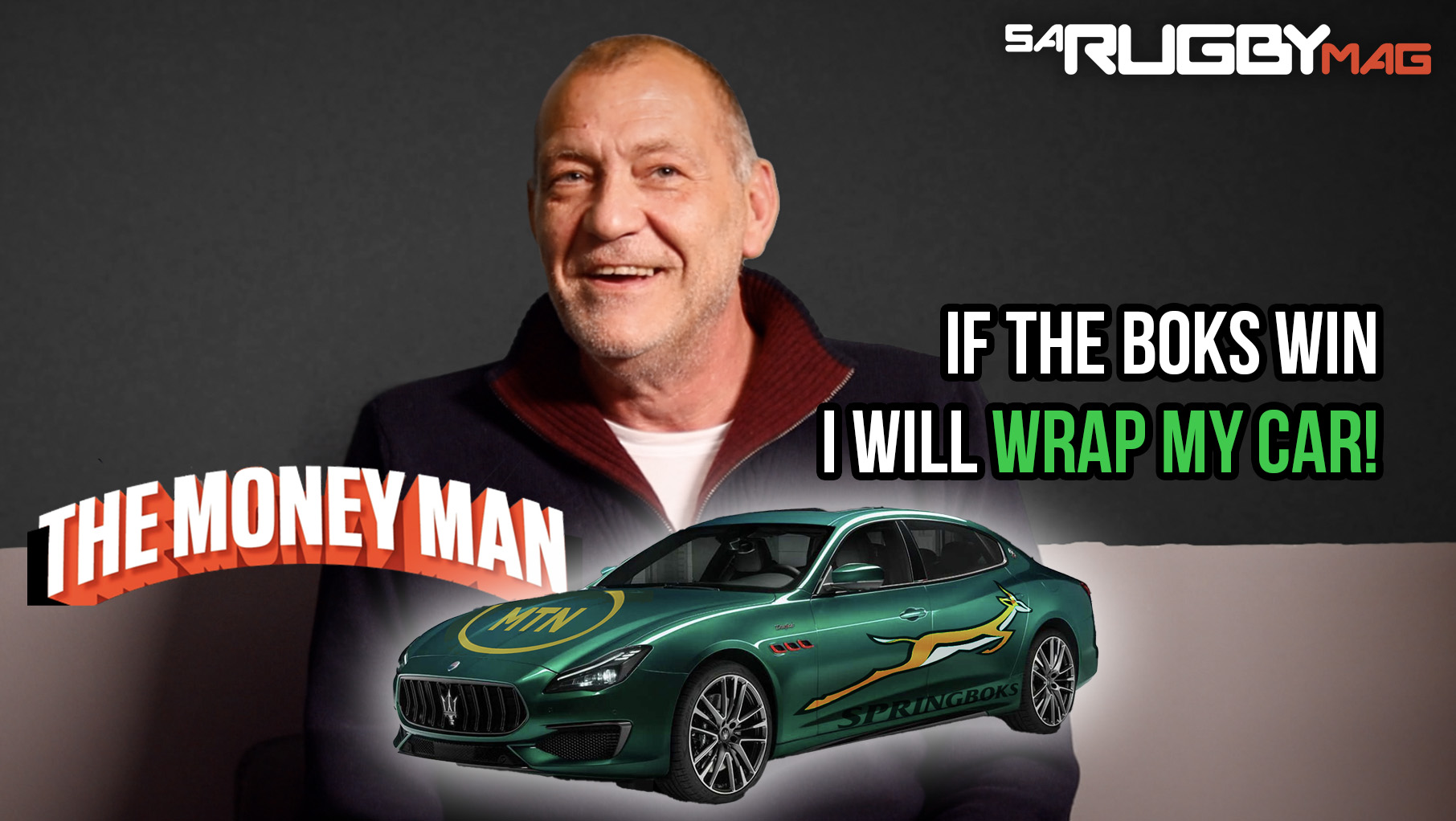 MoneyMan to wrap his Maserati in Bok colours if they win the World Cup